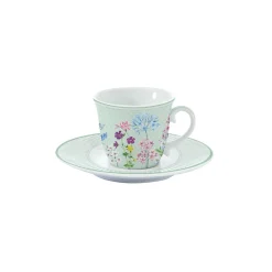 Easy Life Tasse avec soucoupe FLORAISON> Romantique|Petit Dejeuner