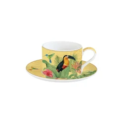 Easy Life Tasse de petit déjeuner avec assiette EXOTIC PARADISE> Petit Dejeuner|Exotic Paradise