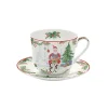 Easy Life Tasse de petit-déjeuner avec assiette JOYFUL SANTA> Noël|Petit Dejeuner