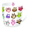 Easy Life Tasse en porcelaine dans une boîte en fer-blanc OWLS FANCY> Petit Dejeuner