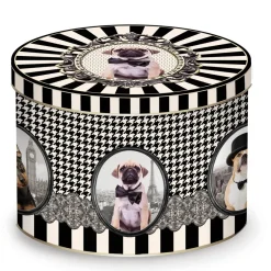 Easy Life Tasse en porcelaine dans une boîte en fer-blanc BAROCCO DOGS VersA> Petit Dejeuner