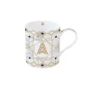 Easy Life Tasse en porcelaine de 350 ml MONOGRAM A> Tasse En Cadeau|Petit Dejeuner