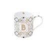 Easy Life Tasse en porcelaine de 350 ml MONOGRAM B> Tasse En Cadeau|Petit Dejeuner