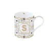 Easy Life Tasse en porcelaine de 350 ml MONOGRAM S> Tasse En Cadeau|Petit Dejeuner