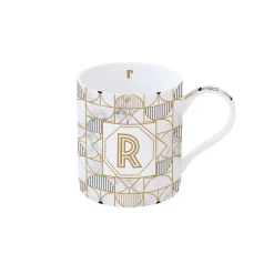 Easy Life Tasse en porcelaine de 350 ml MONOGRAM R> Tasse En Cadeau|Petit Dejeuner