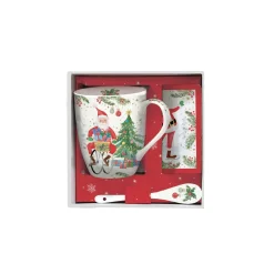 Easy Life Tasse et cuillère avec sous-verre JOYFUL SANTA><noscript><img width=
