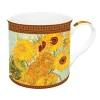 Easy Life Tasse individuelle en porcelaine de 300 ml dans une boîte cadeau VASE WITH TWELVE SUNFLOWERS> Masterpiece|Petit Dejeuner
