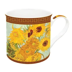 Easy Life Tasse individuelle en porcelaine de 300 ml dans une boîte cadeau VASE WITH TWELVE SUNFLOWERS> Masterpiece|Petit Dejeuner