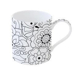 Easy Life Tasse individuelle en porcelaine, 350 ml, dans une boîte FLOWERS> Petit Dejeuner