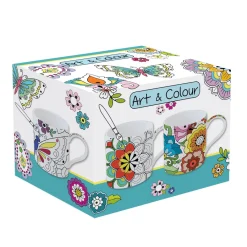 Easy Life Tasse individuelle en porcelaine, 350 ml, dans une boîte FLOWERS> Petit Dejeuner